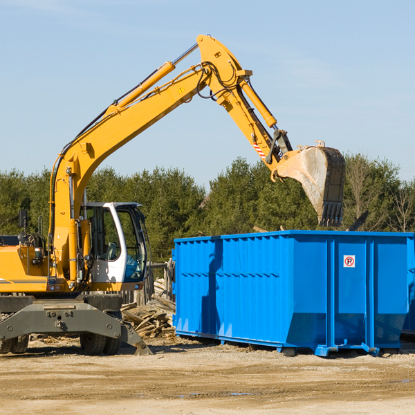 are there any restrictions on where a residential dumpster can be placed in Hammondsport